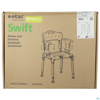 Swift siege de douche + accoud.-dossier gris able2