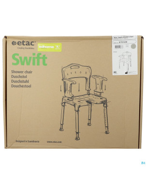Swift siege de douche + accoud.-dossier gris able2