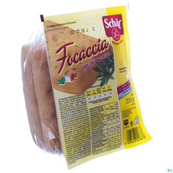 Schar focaccia rosmarin s/gluten 200g 6650 revogan