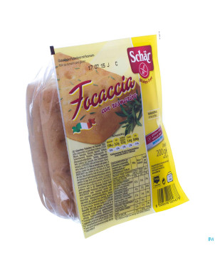 Schar focaccia rosmarin s/gluten 200g 6650 revogan