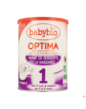 Babybio optima 1 lait nouris.bio bifidus 0-6m 900g