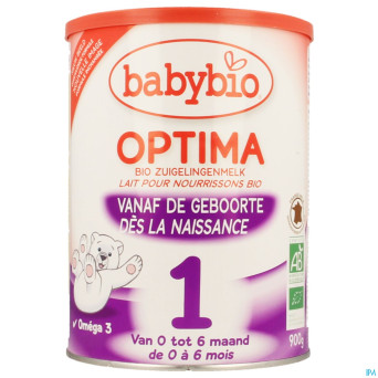 Babybio optima 1 lait nouris.bio bifidus 0-6m 900g
