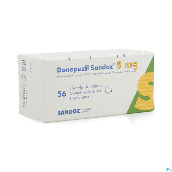 Donepezil sandoz  5,0 mg comp pell 56 x  5,0 mg