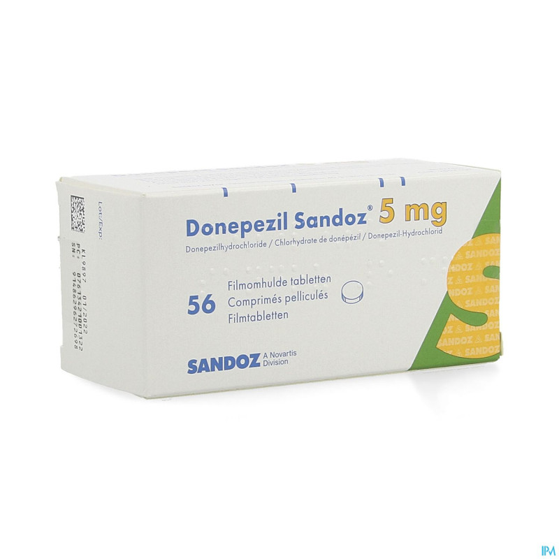 Donepezil sandoz  5,0 mg comp pell 56 x  5,0 mg