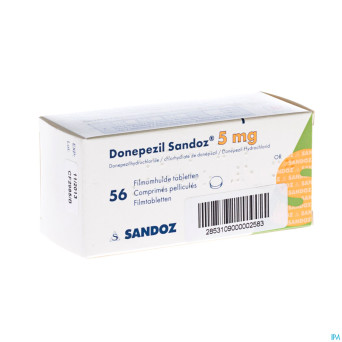 Donepezil sandoz  5,0 mg comp pell 56 x  5,0 mg