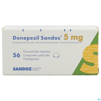Donepezil sandoz  5,0 mg comp pell 56 x  5,0 mg