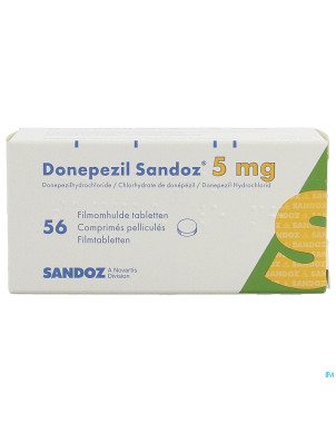Donepezil sandoz  5,0 mg comp pell 56 x  5,0 mg