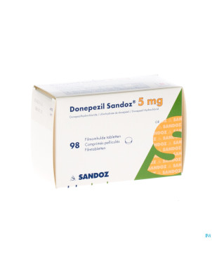 Donepezil sandoz  5,0 mg comp pell 98 x  5,0 mg