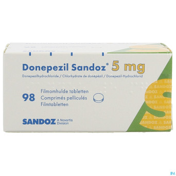 Donepezil sandoz  5,0 mg comp pell 98 x  5,0 mg