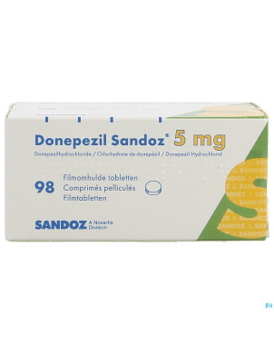 Donepezil sandoz  5,0 mg comp pell 98 x  5,0 mg