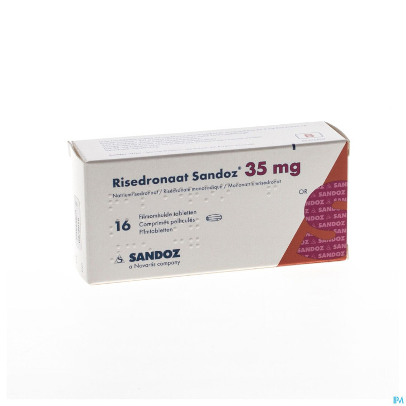 Risedronaat sandoz 35 mg comp pell 16 x 35 mg