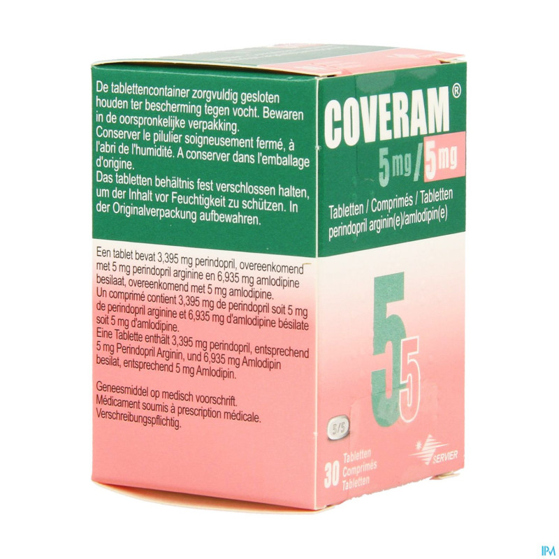 Coveram  5mg/ 5mg impexeco comp 30 pip