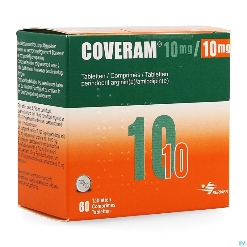 Coveram 10mg/10mg impexeco comp 60 pip