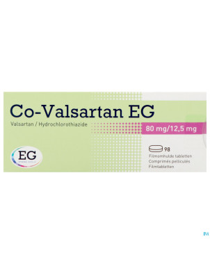 Co valsartan eg 80mg/12,5mg comp 98