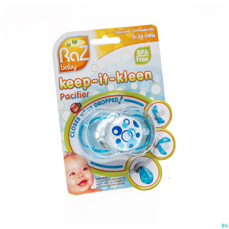 Raz baby keep it clean sucette blue circles