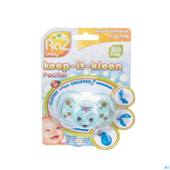 Raz baby keep it clean sucette elfy elephant
