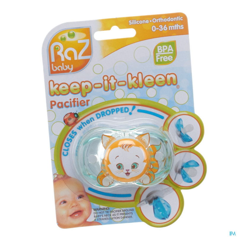 Raz baby keep it clean sucette kit kitty