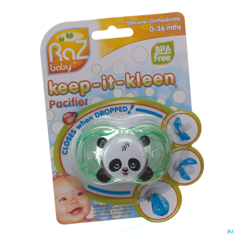 Raz baby keep it clean sucette panky panda