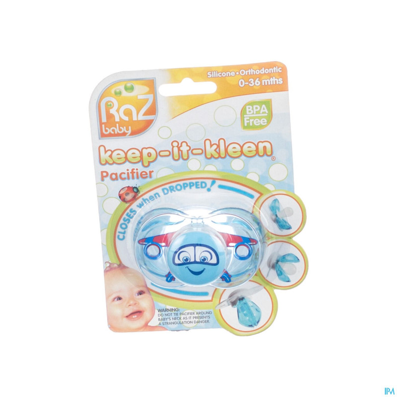 Raz baby keep it clean sucette adam airplane