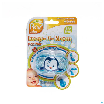 Raz baby keep it clean sucette ethan penguin