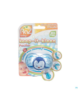 Raz baby keep it clean sucette ethan penguin
