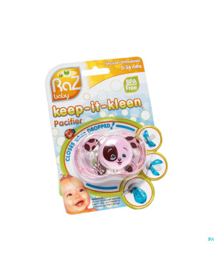 Raz baby keep it clean sucette pink puppy
