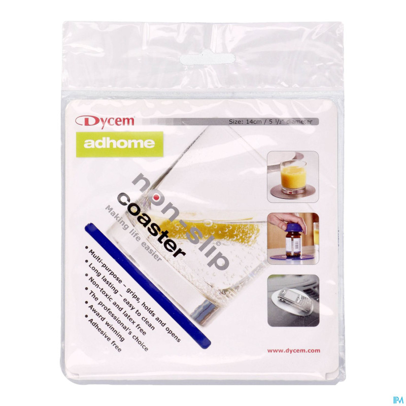 Tapis a/derapant rond blue 14cm    dycem