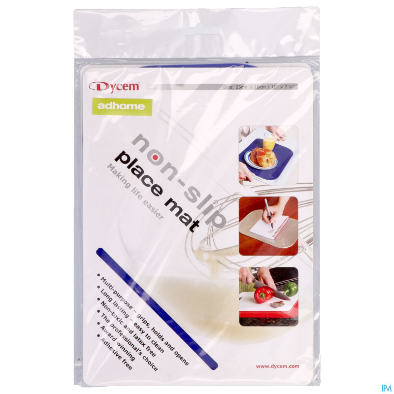 Set de table a/derapant bleu 25x18cm    dycem