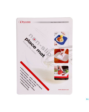 Set de table a/derapant rouge 25x18cm    dycem