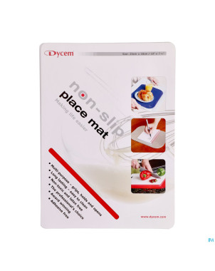 Set de table a/derapant rouge 25x18cm    dycem