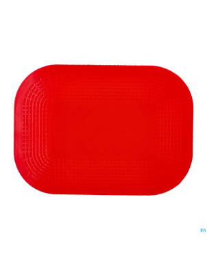 Set de table a/derapant rouge 25x18cm    dycem