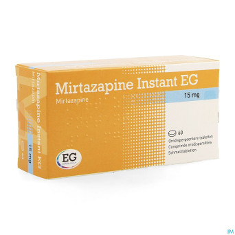 Mirtazapine eg instant 15 mg comp orodisp  60