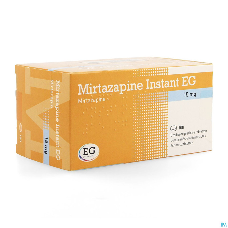 Mirtazapine eg instant 15 mg comp orodisp 100