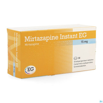 Mirtazapine eg instant 15 mg comp orodisp  30