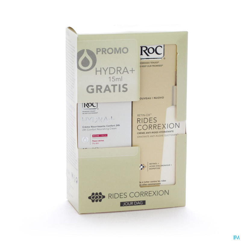 Roc rides correxion jour 40ml+hydra 15ml gratuit