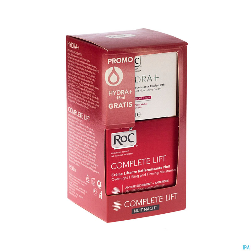 Roc complete lift creme nuit + hydra+ 15ml gratis