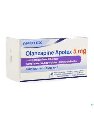 Olanzapine apotex  5 mg comp orodisp 98x 5mg