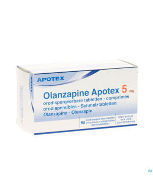 Olanzapine apotex  5 mg comp orodisp 98x 5mg