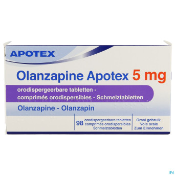 Olanzapine apotex  5 mg comp orodisp 98x 5mg