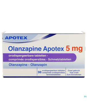 Olanzapine apotex  5 mg comp orodisp 98x 5mg