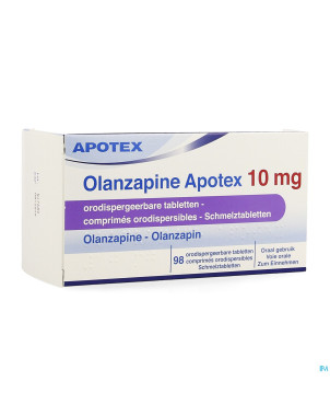 Olanzapine apotex 10 mg comp orodisp 98x 10mg