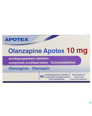 Olanzapine apotex 10 mg comp orodisp 98x 10mg