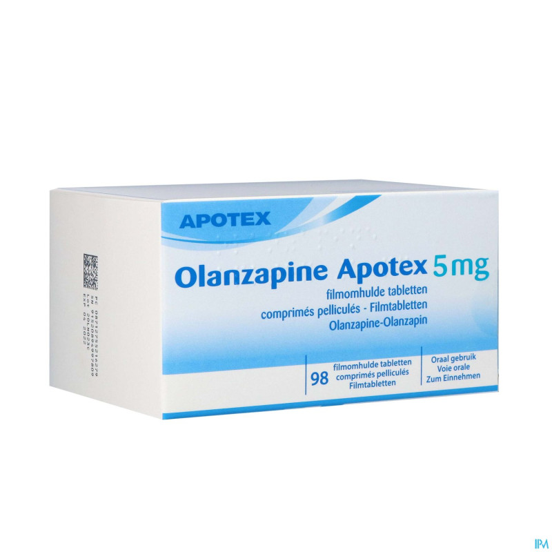 Olanzapine apotex  5 mg comp pell 98x 5mg