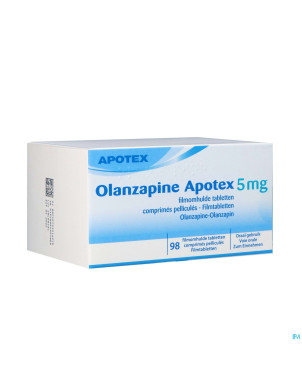 Olanzapine apotex  5 mg comp pell 98x 5mg