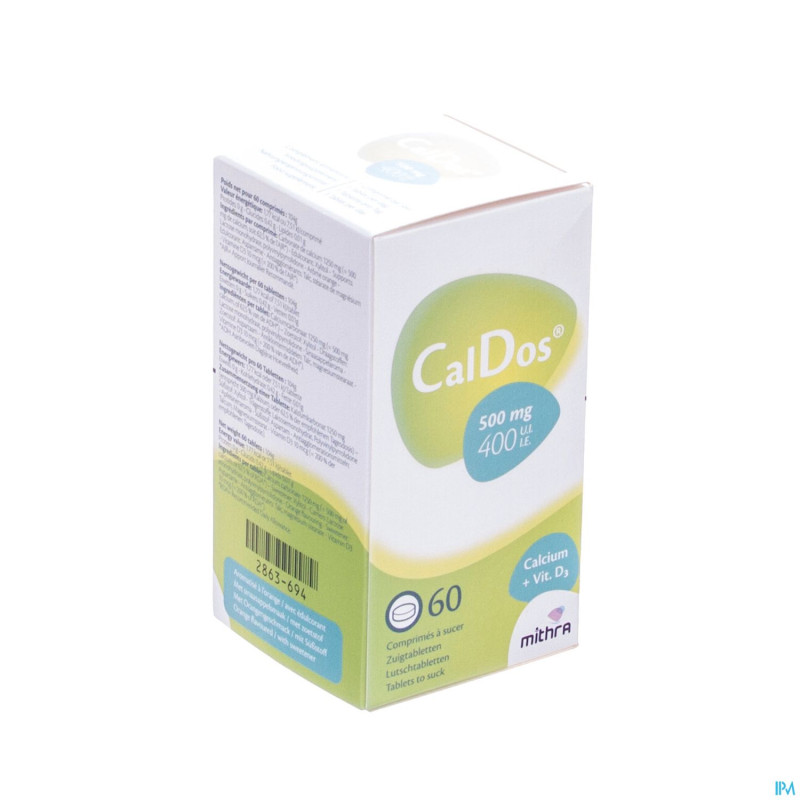 Caldos mithra 500mg/10mcg comp a sucer-croquer 60