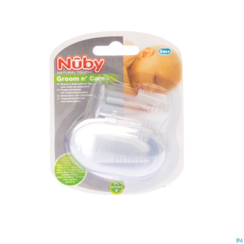 Nuby fingertootbrush with storage case 67726