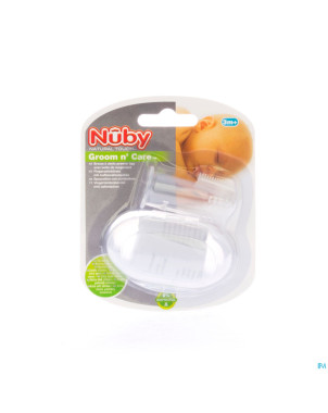 Nuby fingertootbrush with storage case 67726