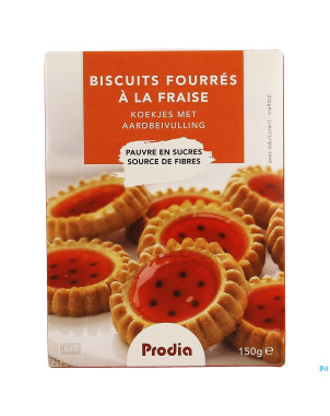 Prodia biscuits fourres fraise   150g 5850 revogan