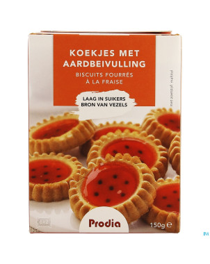 Prodia biscuits fourres fraise   150g 5850 revogan
