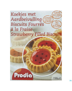 Prodia biscuits fourres fraise   150g 5850 revogan